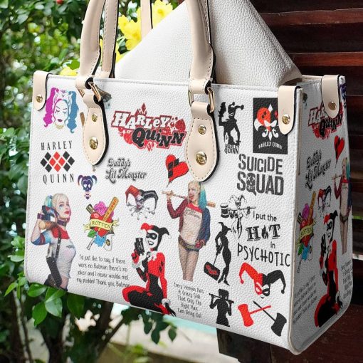 Harley Quinn Leather Hand Bag For Women Gift