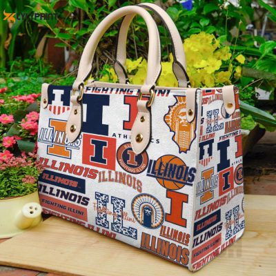 Illinois Fighting Illini a Leather Handbag For Women Gift