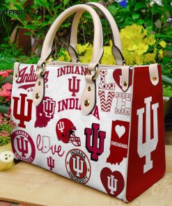 Indiana Hoosiers Leather Handbag Gift For Women Type01