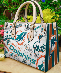 Miami Dolphins Leather Handbag Gift For Women