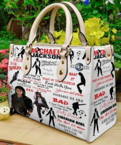 Michael Jackson Leather Handbag For Women Gift Type01