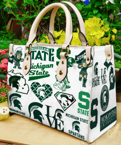 Michigan State Spartans Leather Handbag For Women Gift