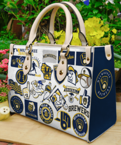 Milwaukee Brewers Leather Handbag For Women Gift