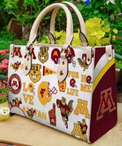 Minnesota Golden Gophers Leather Handbag For Women Gift