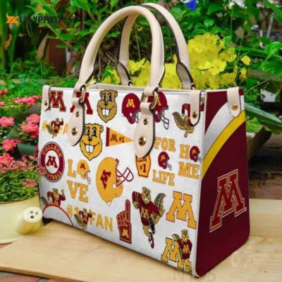 Minnesota Golden Gophers Leather Handbag For Women Gift