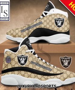 NFL Las Vegas Raiders Gucci Air Jordan 13 Sneakers