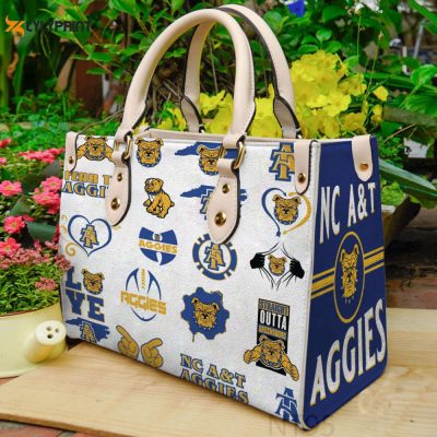 North Carolina A&T Leather Handbag Gift For Women