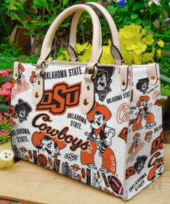 Oklahoma State Cowboys Leather Handbag For Women Gift Type01