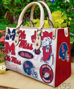 Ole Miss Rebels Leather Handbag For Women Gift