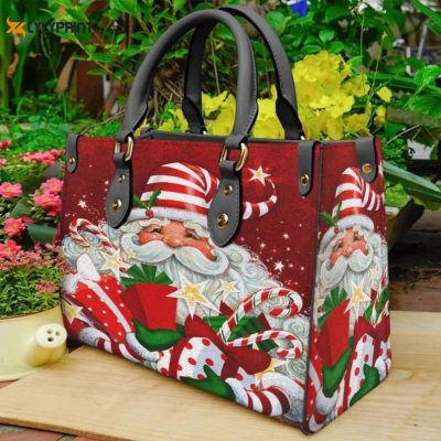 Santa Claus Leather Handbag For Women Gift