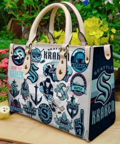 Seattle Kraken Leather Handbag For Women Gift