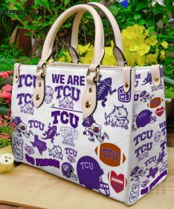 TCU Horned Frogs Leather Handbag For Women Gift