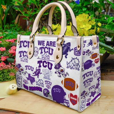 TCU Horned Frogs Leather Handbag For Women Gift