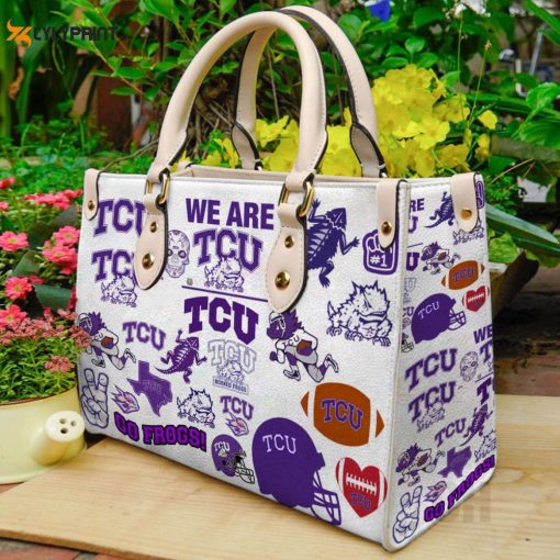 TCU Horned Frogs Leather Handbag For Women Gift