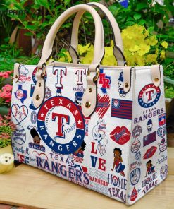 Texas Rangers Leather Handbag For Women Gift