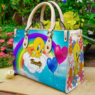 Tweety Bird Leather Handbag For Women Gift 0cH