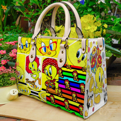 Tweety Bird Leather Handbag For Women Gift Type01