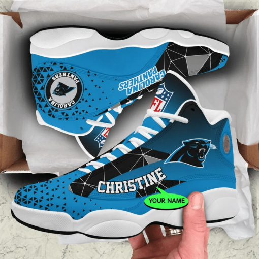 Carolina Panthers NFL Jordan 13 Shoes Custom Name Sneakers Mura130981