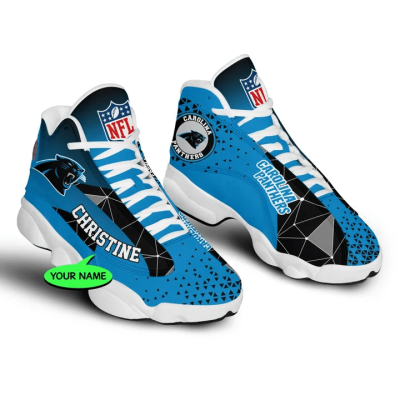 Carolina Panthers NFL Jordan 13 Shoes Custom Name Sneakers Mura130981