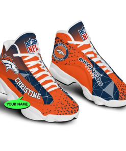 Denver Broncos NFL Jordan 13 Shoes Custom Name Sneakers Mura130979