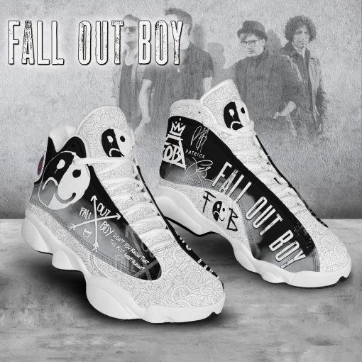 Fall Out Boy AJ13 Sneakers Air Jordan 13 Shoes White