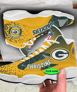 Green Bay Packers NFL Jordan 13 Shoes Custom Name Sneakers Mura130983