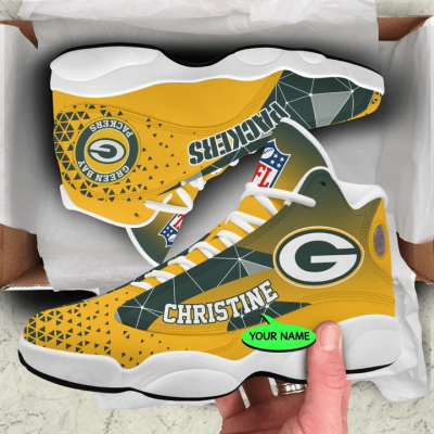 Green Bay Packers NFL Jordan 13 Shoes Custom Name Sneakers Mura130983