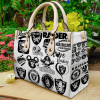 Las Vegas Raiders Leather Hand Bag For Women Gift Type01