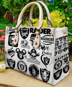 Las Vegas Raiders Leather Hand Bag For Women Gift Type01