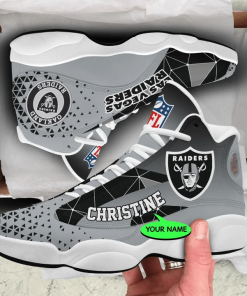 Las Vegas Raiders NFL Jordan 13 Shoes Custom Name Sneakers Mura130976