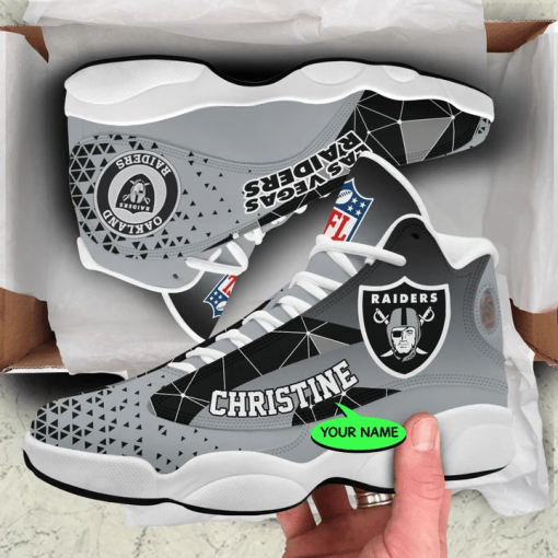 Las Vegas Raiders NFL Jordan 13 Shoes Custom Name Sneakers Mura130976