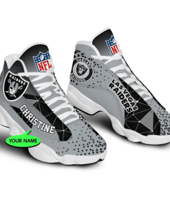 Las Vegas Raiders NFL Jordan 13 Shoes Custom Name Sneakers Mura130976