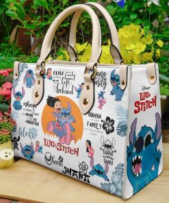 Lilo and Stitch Funny Lover Leather Bag For Women Gift