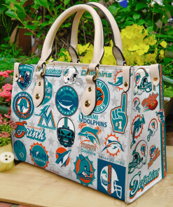 Miami Dolphins Leather Bag Women Gift