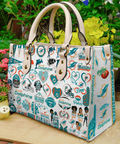 Miami Dolphins Leather Bag For Women Gift