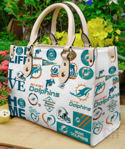 Miami Dolphins Leather Hand Bag For Women Gift Type01