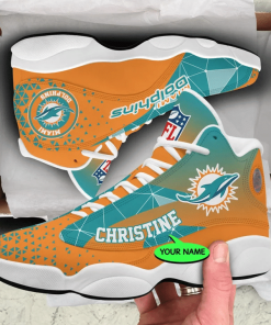 Miami Dolphins NFL Jordan 13 Shoes Custom Name Sneakers Mura130978