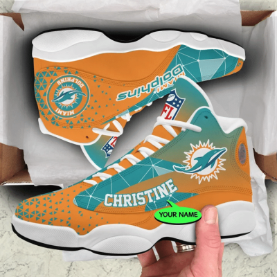 Miami Dolphins NFL Jordan 13 Shoes Custom Name Sneakers Mura130978