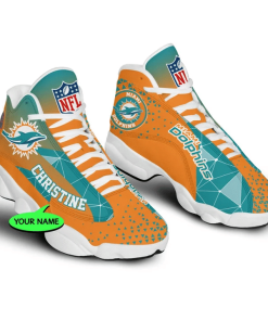 Miami Dolphins NFL Jordan 13 Shoes Custom Name Sneakers Mura130978