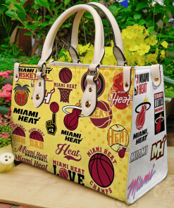 Miami Heat Leather HandBag For Women Gift Type01