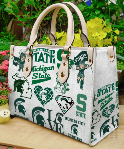 Michigan State Spartans Leather Hand Bag For Women Gift