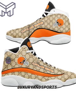 NFL Cleveland Browns Gucci Air Jordan 13 Sneakers