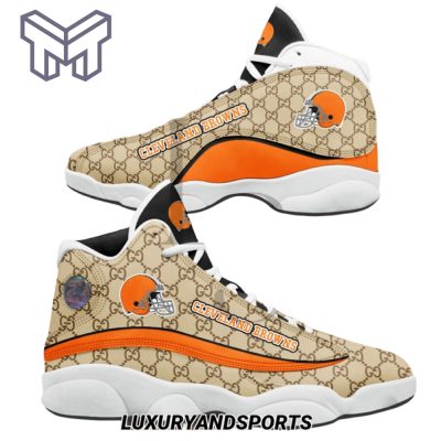 NFL Cleveland Browns Gucci Air Jordan 13 Sneakers