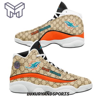 NFL Miami Dolphins Gucci Air Jordan 13 Sneakers