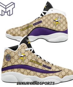 NFL Minnesota Vikings Gucci Air Jordan 13 Sneakers