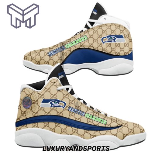 NFL Seattle Seahawks Gucci Air Jordan 13 Sneakers