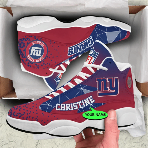 New York Giants NFL Jordan 13 Shoes Custom Name Sneakers Mura130984