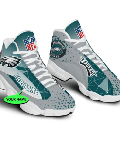 Philadelphia Eagles NFL Jordan 13 Shoes Custom Name Sneakers Mura130986