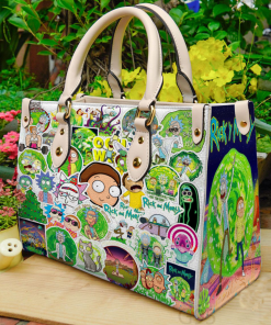 Rick and Morty Leather HandBag For Women Gift