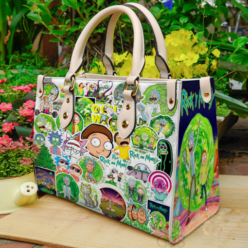 Rick and Morty Leather HandBag For Women Gift